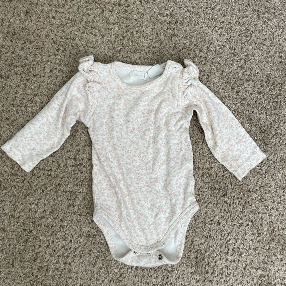 Jamie Kay Pink Floral Long Sleeve Bodysuit